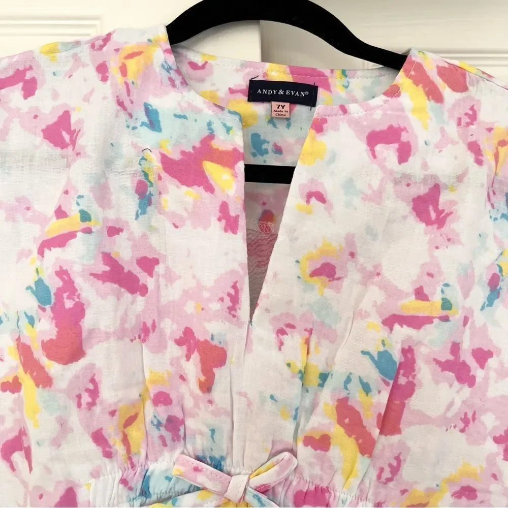 Andy & Evan Girls Cotton Multicolor Cover-Up with Tassels Size 7Y NEW MSRP $48
